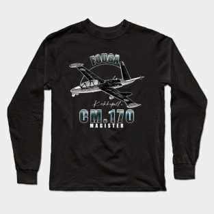 Fouga CM.170 Magister is French Jet Trainer Aircraft Long Sleeve T-Shirt